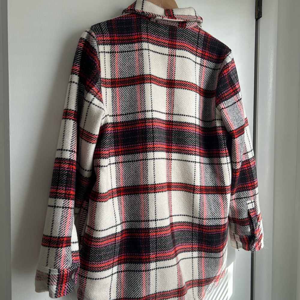 Universal Thread Button-Up Plaid Jacket - Red And… - image 3